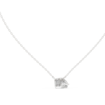 Gold 1Ct Prongs Two Stone Emerald Pear Lab Grown Diamond Callum Pendant