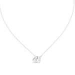 Gold 1Ct Prongs Two Stone Emerald Pear Lab Grown Diamond Callum Pendant