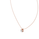 Gold Solitaire Emerald Round Lab Grown Diamond Arlo Pendant
