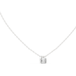 Gold Solitaire Emerald Round Lab Grown Diamond Arlo Pendant
