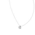 Gold Solitaire Emerald Round Lab Grown Diamond Arlo Pendant