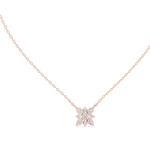 Gold Floral Round Lab Grown Diamond Elyxe Pendant