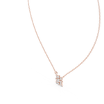 Gold Floral Round Lab Grown Diamond Elyxe Pendant