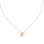 Gold Floral Round Lab Grown Diamond Elyxe Pendant