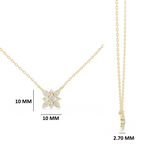 Gold Floral Round Lab Grown Diamond Elyxe Pendant
