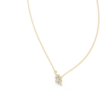 Gold Floral Round Lab Grown Diamond Elyxe Pendant