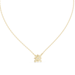 Gold Floral Round Lab Grown Diamond Elyxe Pendant