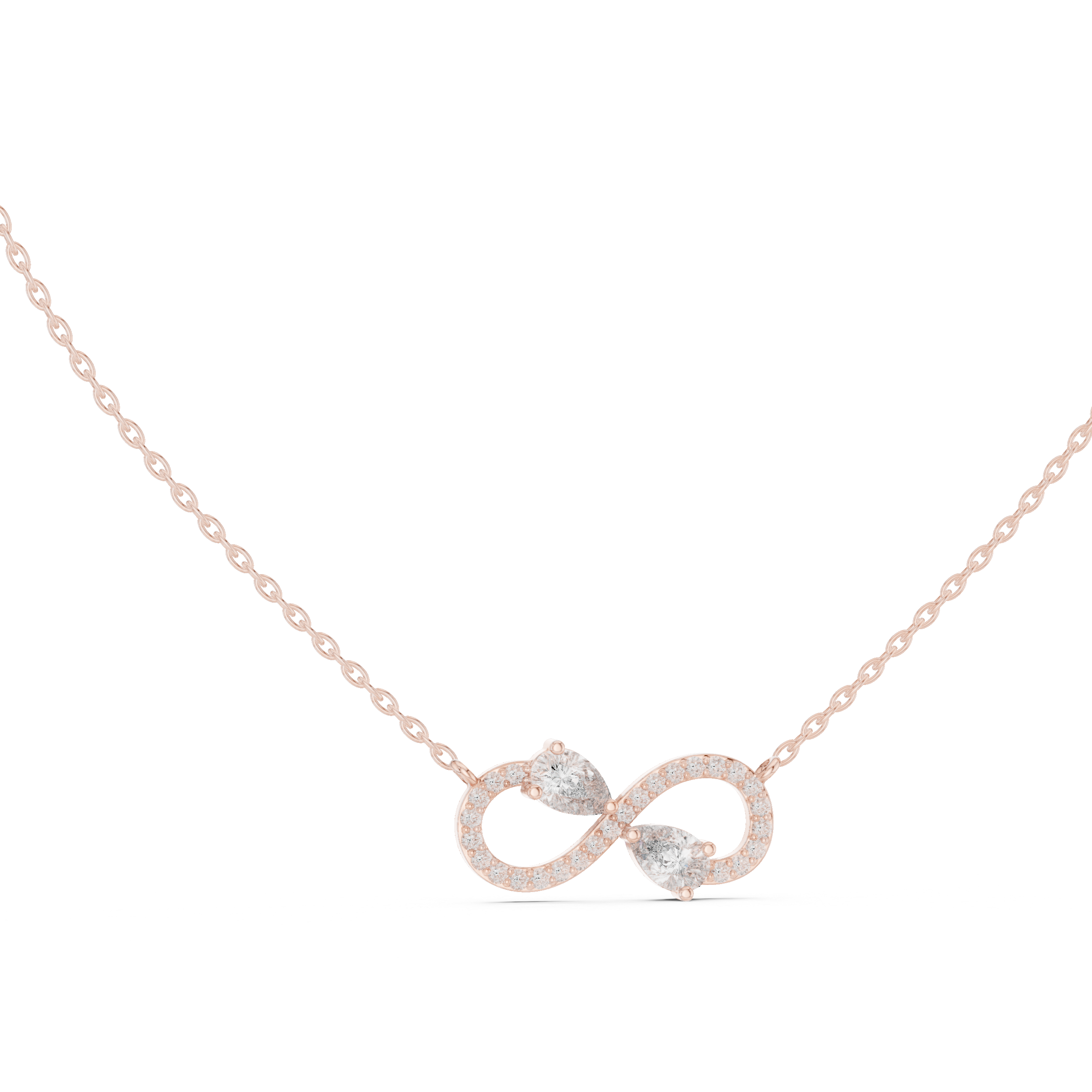 Gold 1Ct Pear Infinity Lab Grown Diamond Zyvelle Pendant