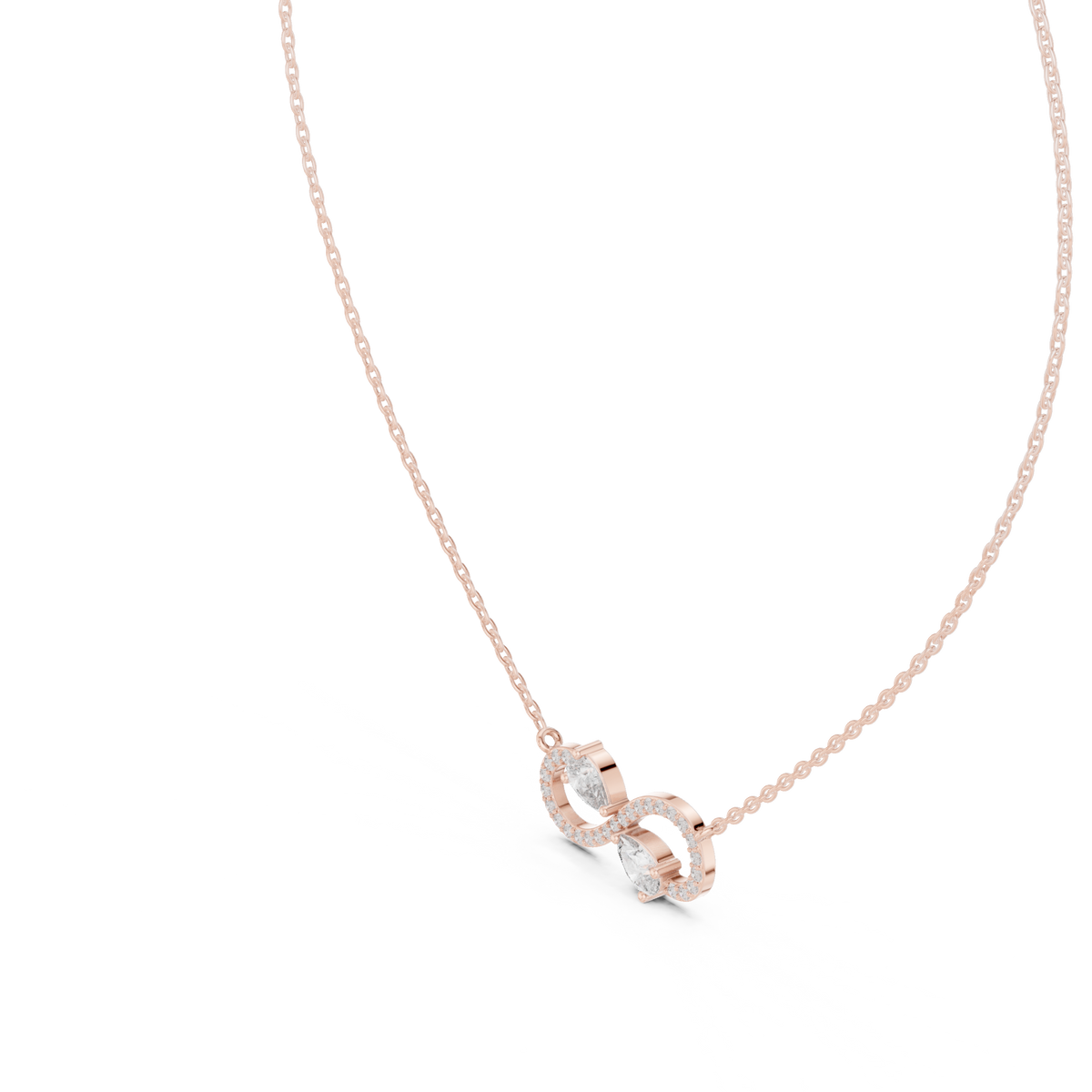 Gold 1Ct Pear Infinity Lab Grown Diamond Zyvelle Pendant