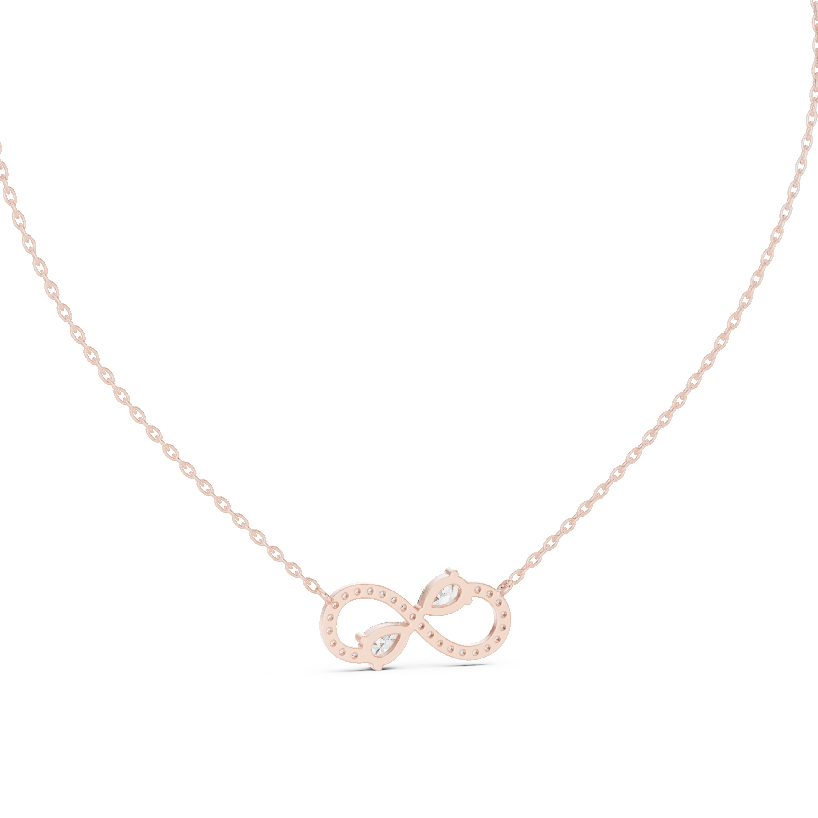 Gold 1Ct Pear Infinity Lab Grown Diamond Zyvelle Pendant