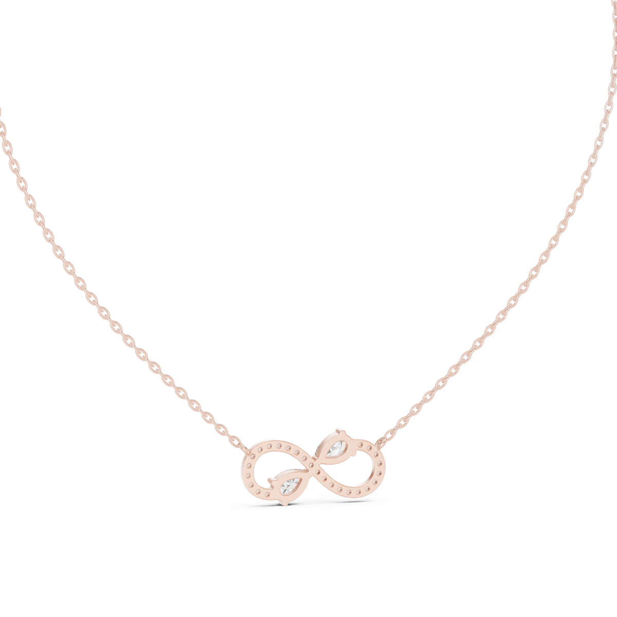 Gold 1Ct Pear Infinity Lab Grown Diamond Zyvelle Pendant