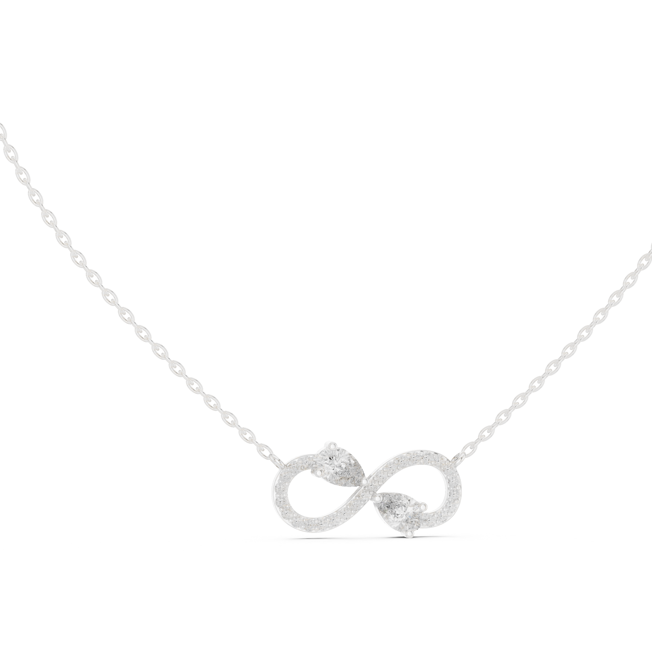 Gold 1Ct Pear Infinity Lab Grown Diamond Zyvelle Pendant