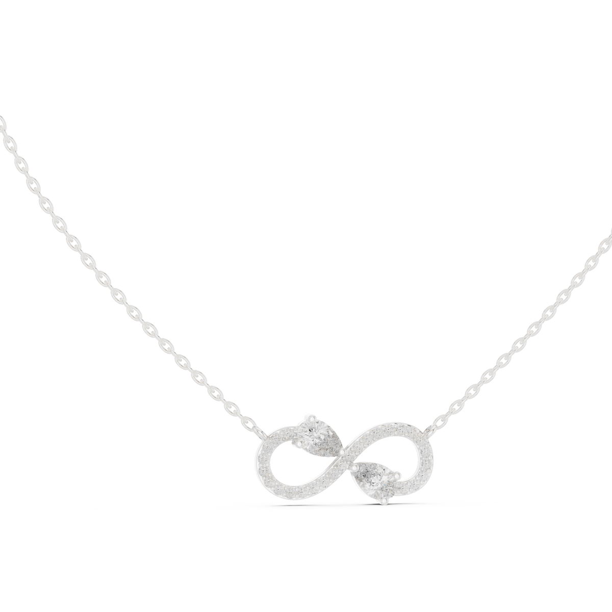 Gold 1Ct Pear Infinity Lab Grown Diamond Zyvelle Pendant