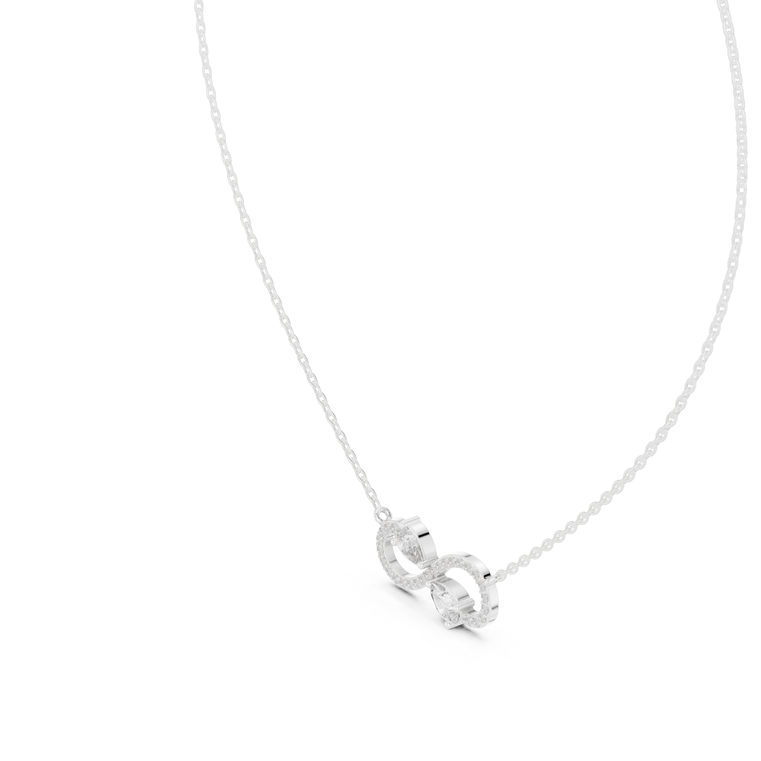 Gold 1Ct Pear Infinity Lab Grown Diamond Zyvelle Pendant