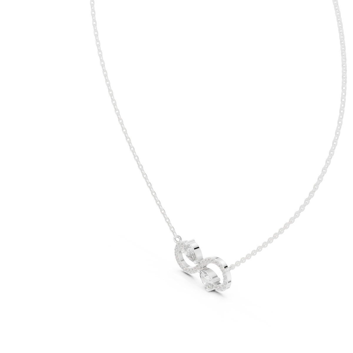 Gold 1Ct Pear Infinity Lab Grown Diamond Zyvelle Pendant