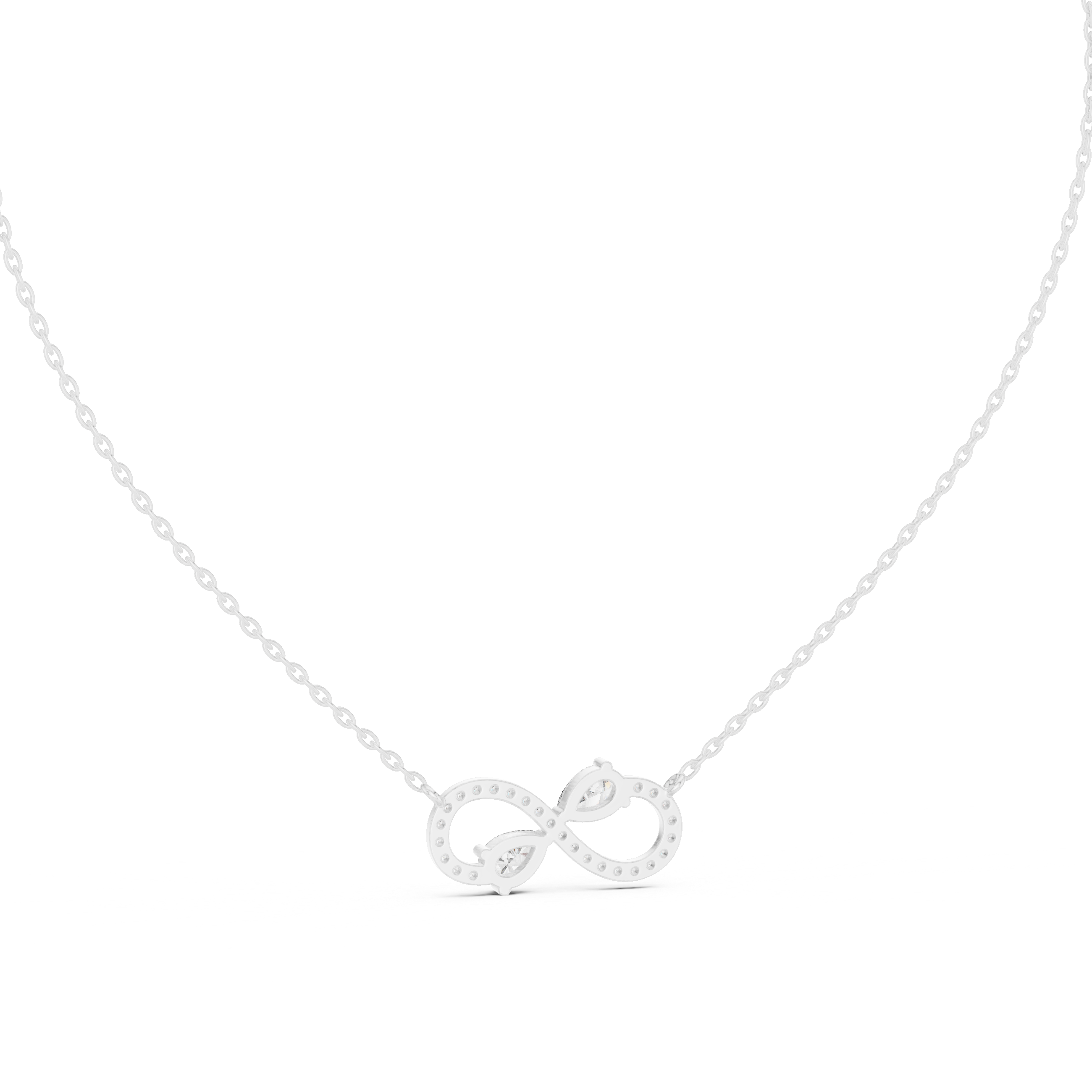 Gold 1Ct Pear Infinity Lab Grown Diamond Zyvelle Pendant