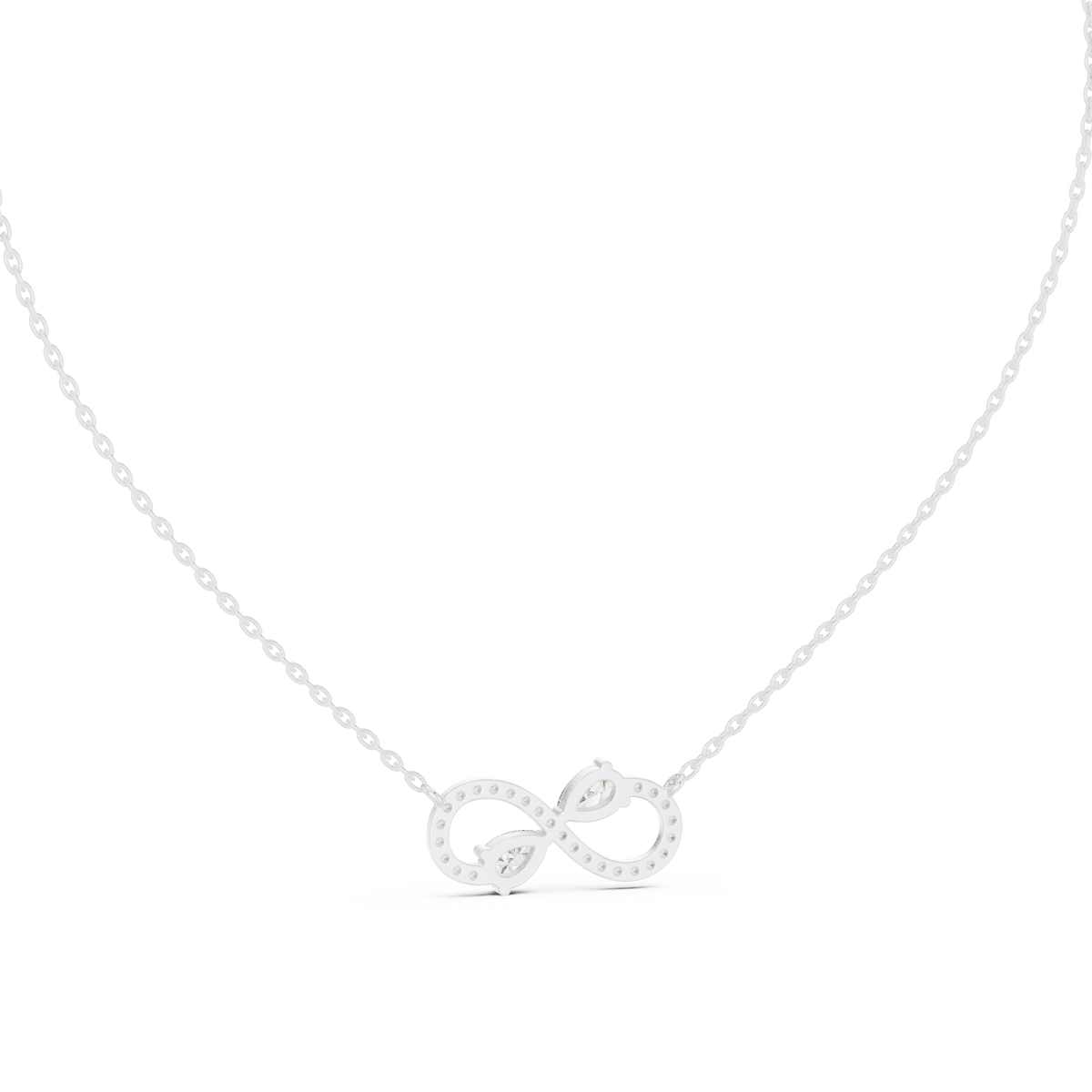 Gold 1Ct Pear Infinity Lab Grown Diamond Zyvelle Pendant