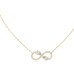 Gold 1Ct Pear Infinity Lab Grown Diamond Zyvelle Pendant