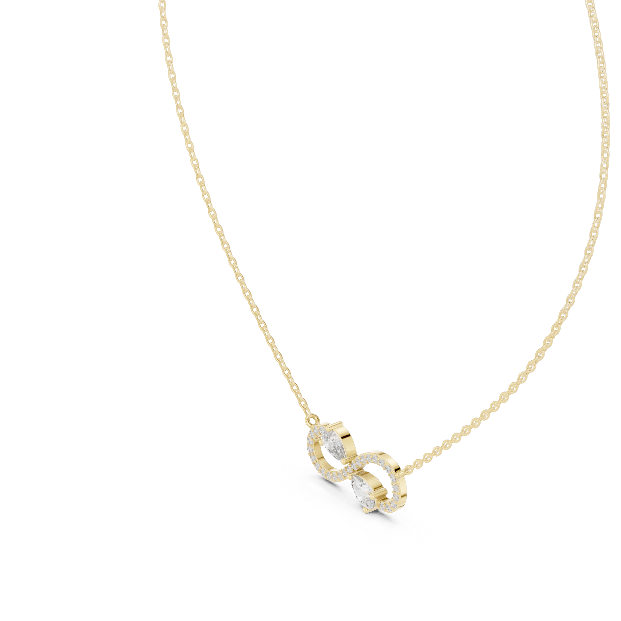 Gold 1Ct Pear Infinity Lab Grown Diamond Zyvelle Pendant
