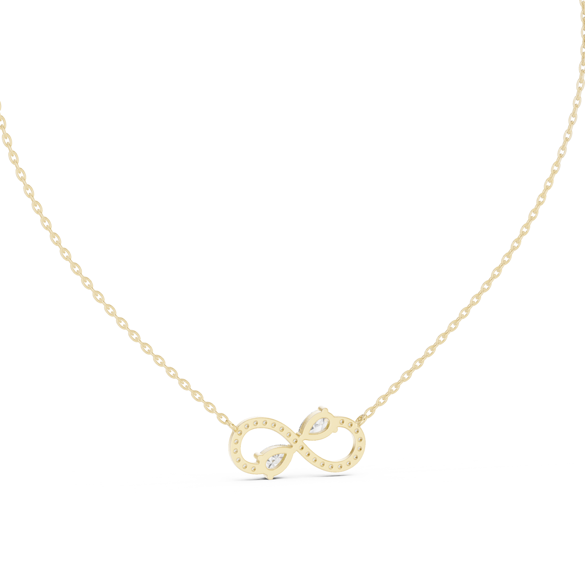 Gold 1Ct Pear Infinity Lab Grown Diamond Zyvelle Pendant