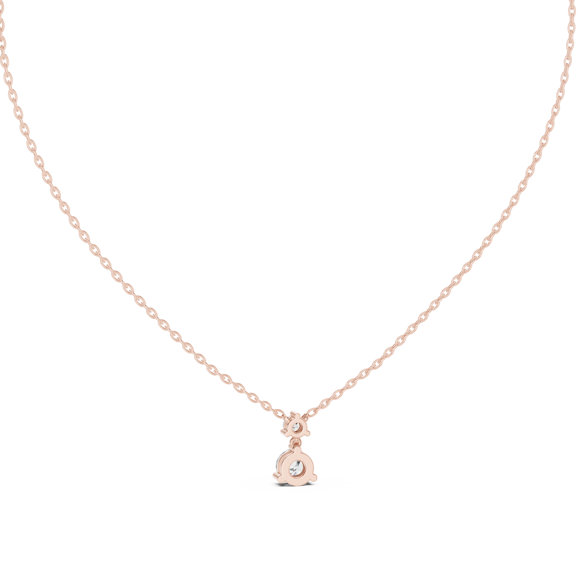 Gold Solitaire Round Lab Grown Diamond Rynza Pendant