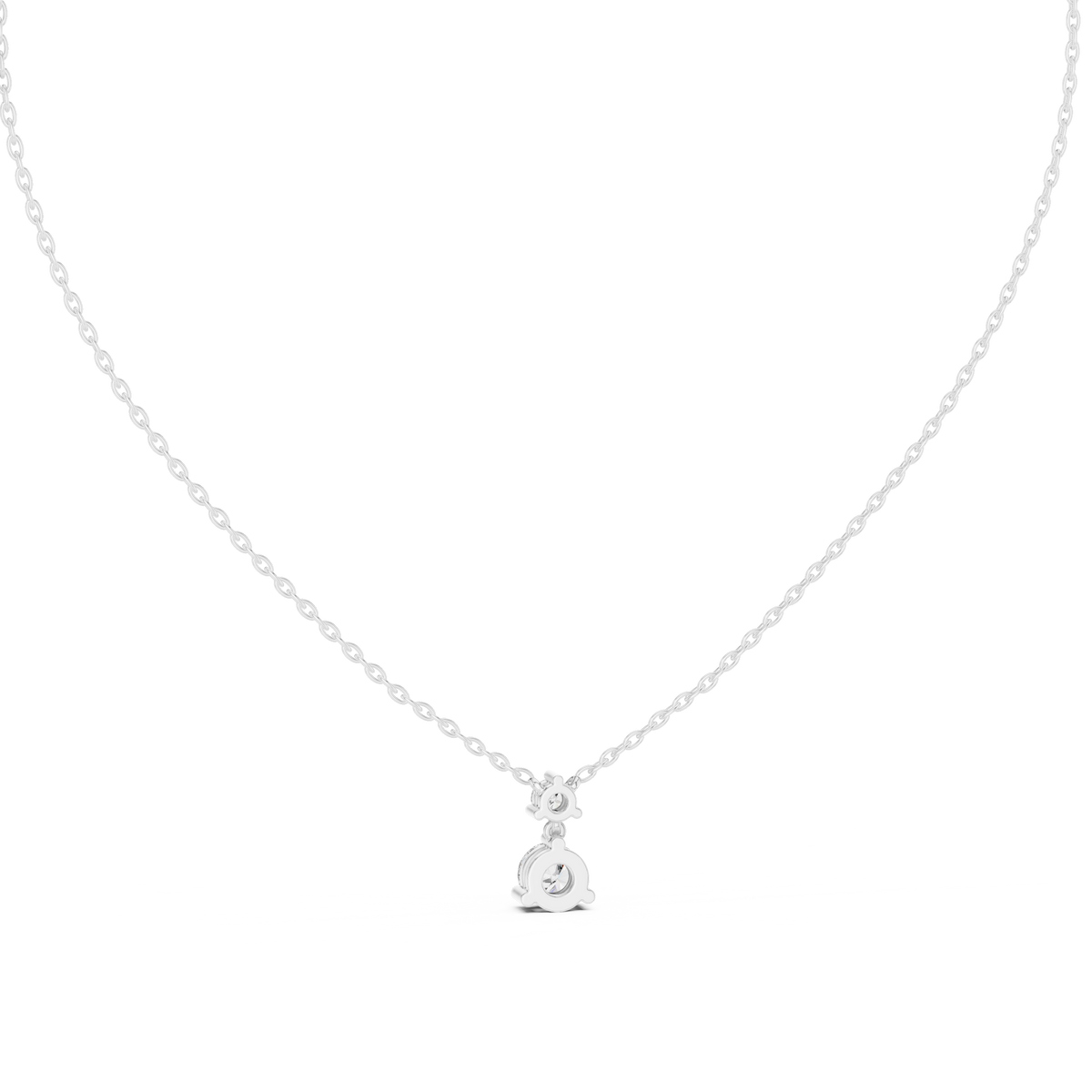 Gold Solitaire Round Lab Grown Diamond Rynza Pendant