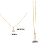 Gold Solitaire Round Lab Grown Diamond Rynza Pendant