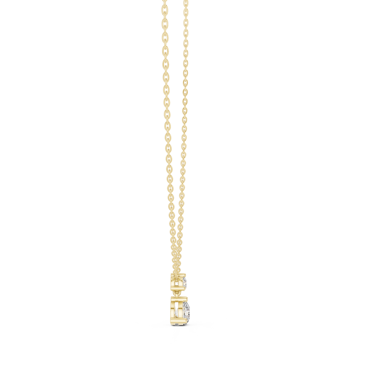 Gold Solitaire Round Lab Grown Diamond Rynza Pendant