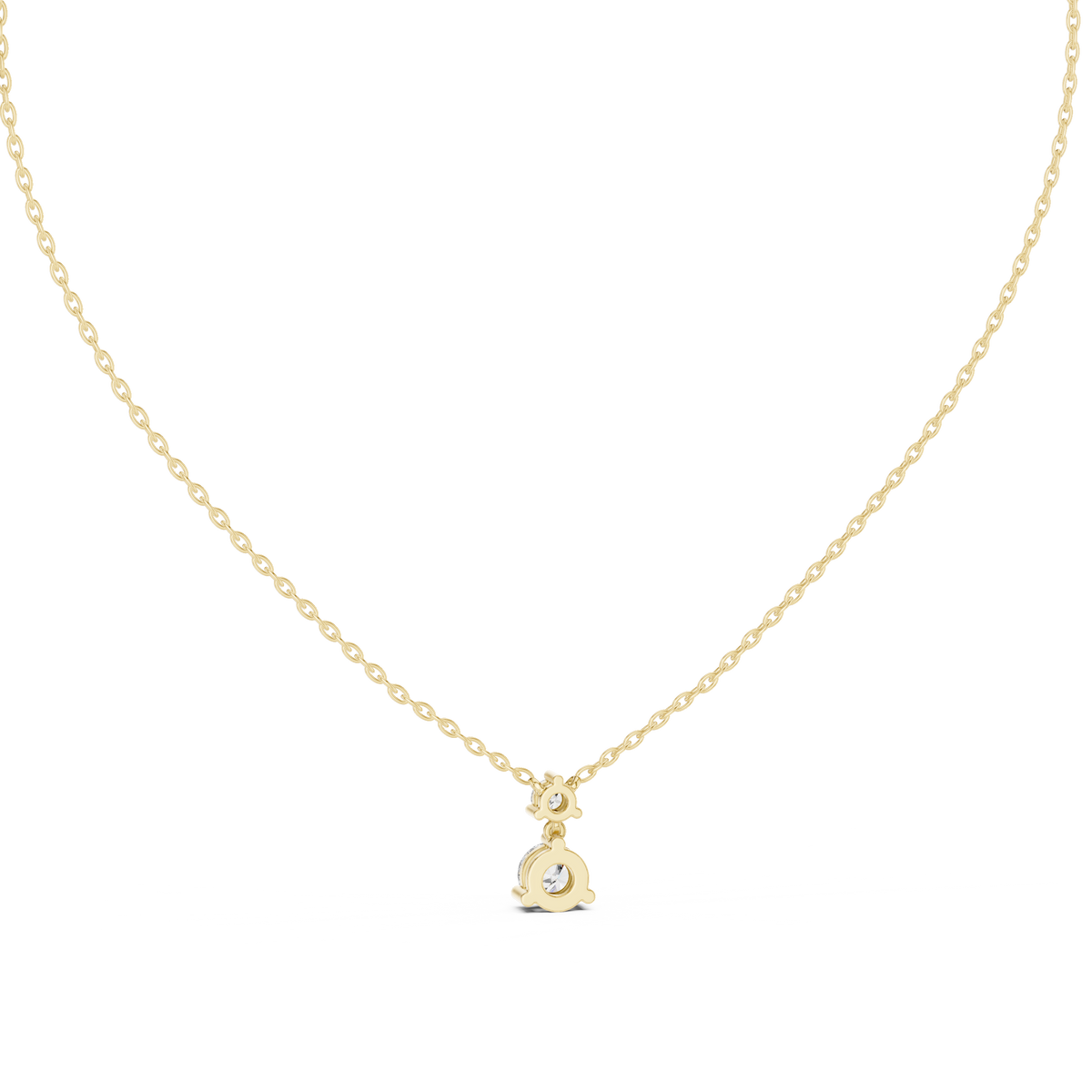 Gold Solitaire Round Lab Grown Diamond Rynza Pendant
