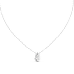 Gold 1Ct Halo Pear Lab Grown Diamond Ovixa Pendant