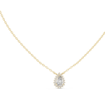 Gold 1Ct Halo Pear Lab Grown Diamond Ovixa Pendant