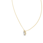 Gold 1Ct Halo Pear Lab Grown Diamond Ovixa Pendant