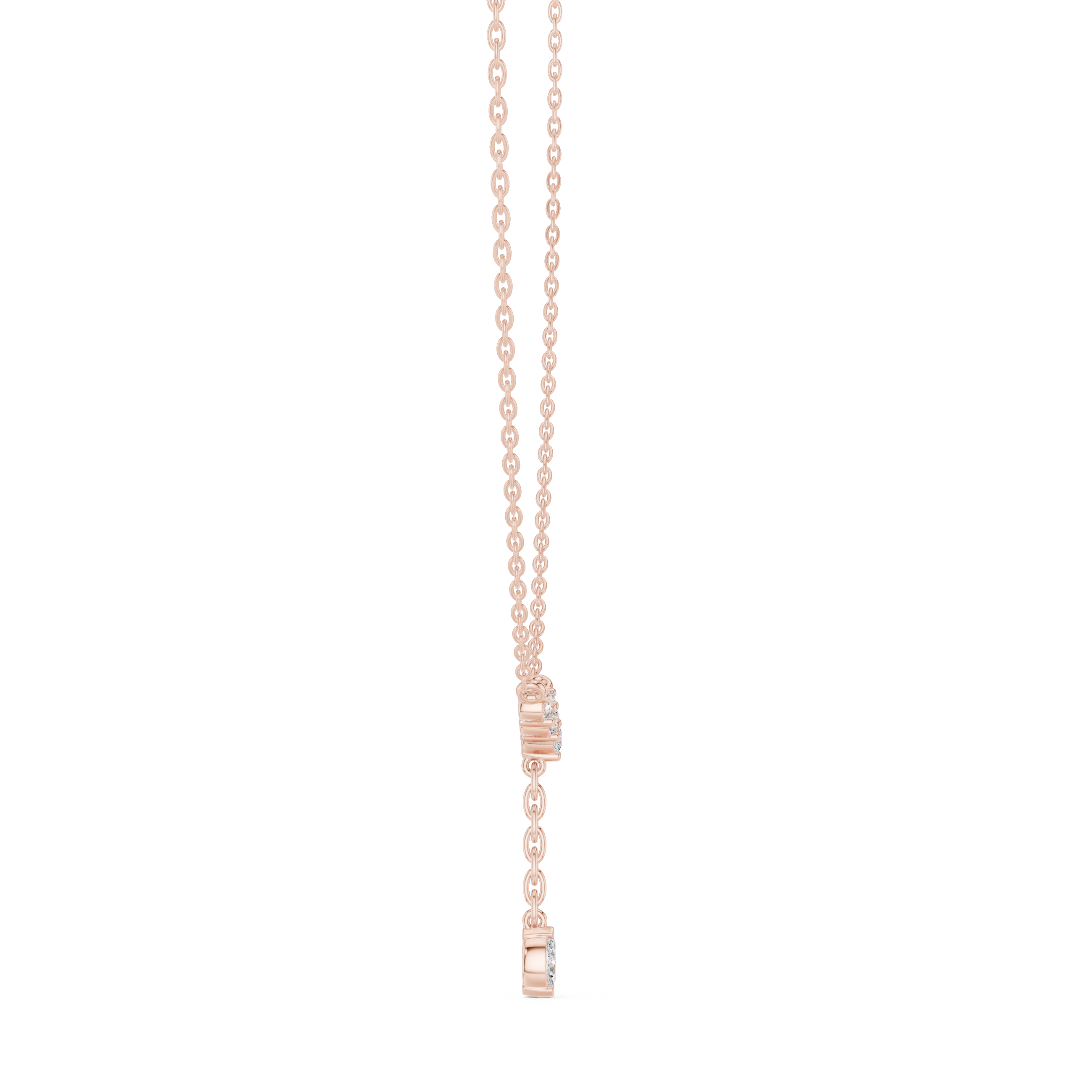 Gold Lariat Marquise Lab Grown Diamond Azyne Pendant