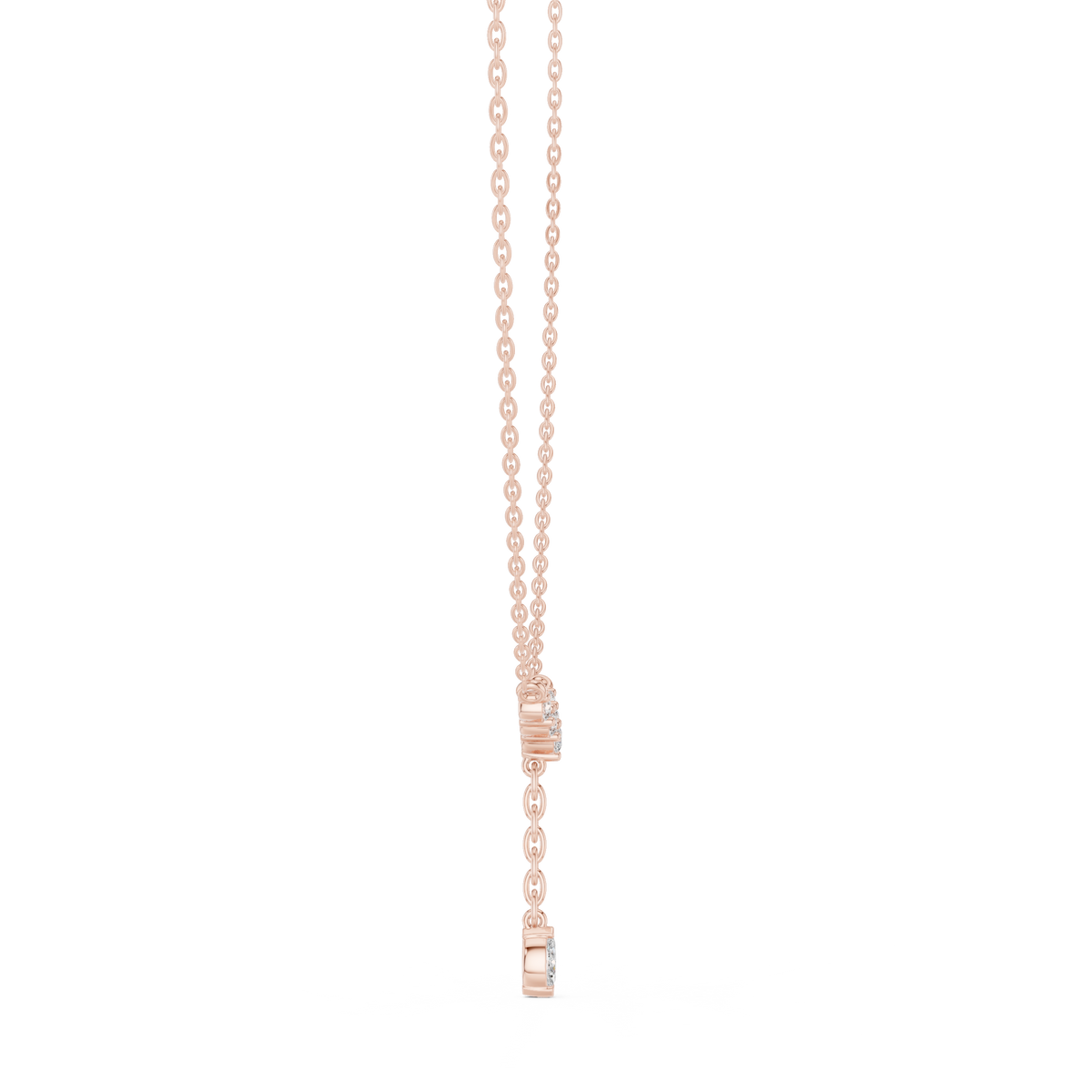 Gold Lariat Marquise Lab Grown Diamond Azyne Pendant