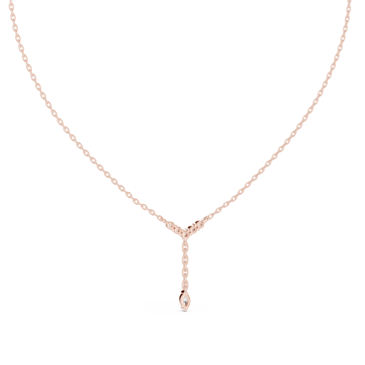Gold Lariat Marquise Lab Grown Diamond Azyne Pendant