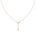 Gold Lariat Marquise Lab Grown Diamond Azyne Pendant