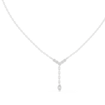 Gold Lariat Marquise Lab Grown Diamond Azyne Pendant