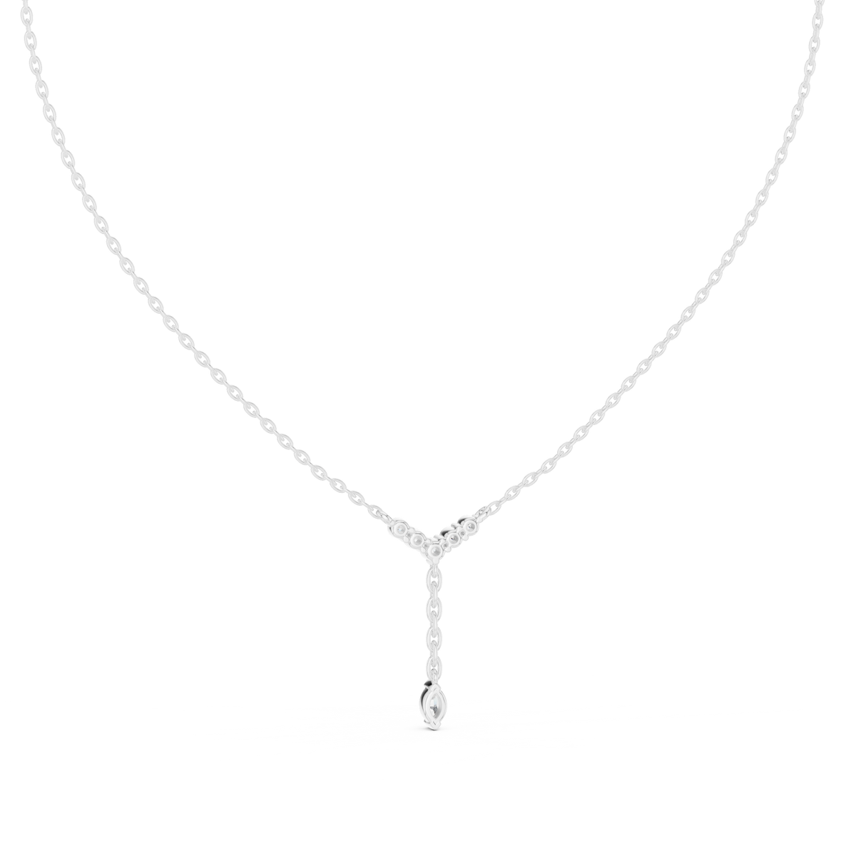 Gold Lariat Marquise Lab Grown Diamond Azyne Pendant