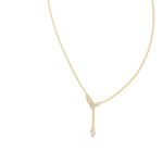 Gold Lariat Marquise Lab Grown Diamond Azyne Pendant