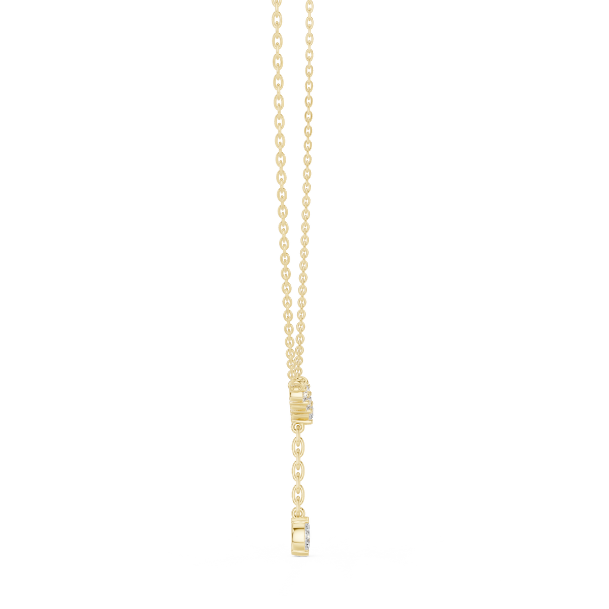 Gold Lariat Marquise Lab Grown Diamond Azyne Pendant