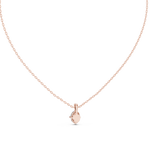 Gold 1Ct 4Prong Solitaire Oval Lab Grown Diamond Lorcan Pendant