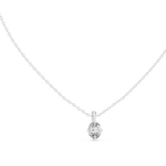 Gold 1Ct 4Prong Solitaire Oval Lab Grown Diamond Lorcan Pendant