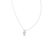 Gold 1Ct 4Prong Solitaire Oval Lab Grown Diamond Lorcan Pendant