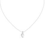 Gold 1Ct 4Prong Solitaire Oval Lab Grown Diamond Lorcan Pendant