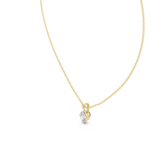 Gold 1Ct 4Prong Solitaire Oval Lab Grown Diamond Lorcan Pendant