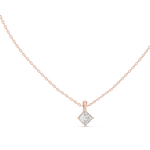 Gold 1Ct 4Prong Solitaire Princess Lab Grown Diamond Azura Pendant