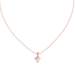 Gold 1Ct 4Prong Solitaire Princess Lab Grown Diamond Azura Pendant