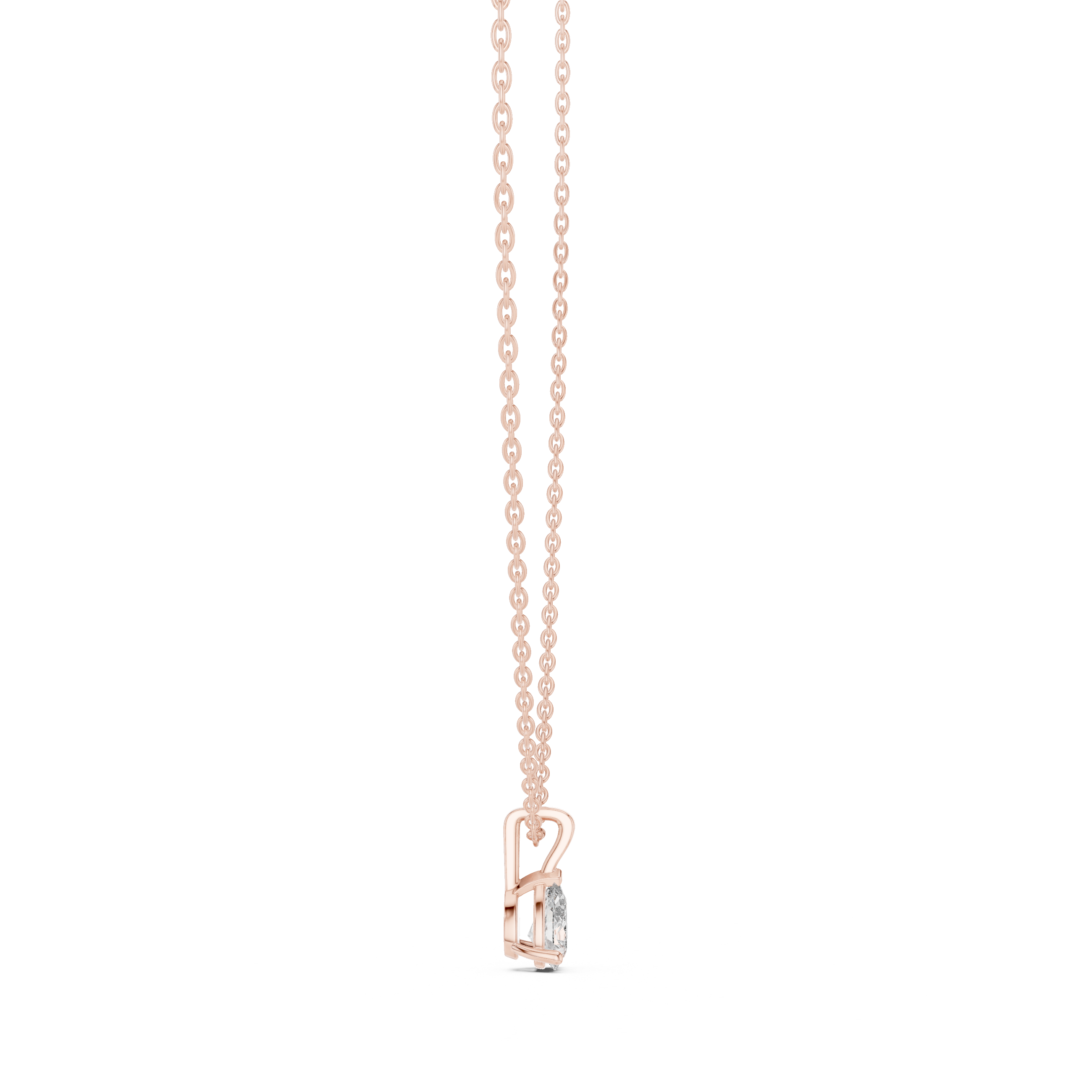 Gold 1Ct Solitaire Pear Lab Grown Diamond Beco Pendant