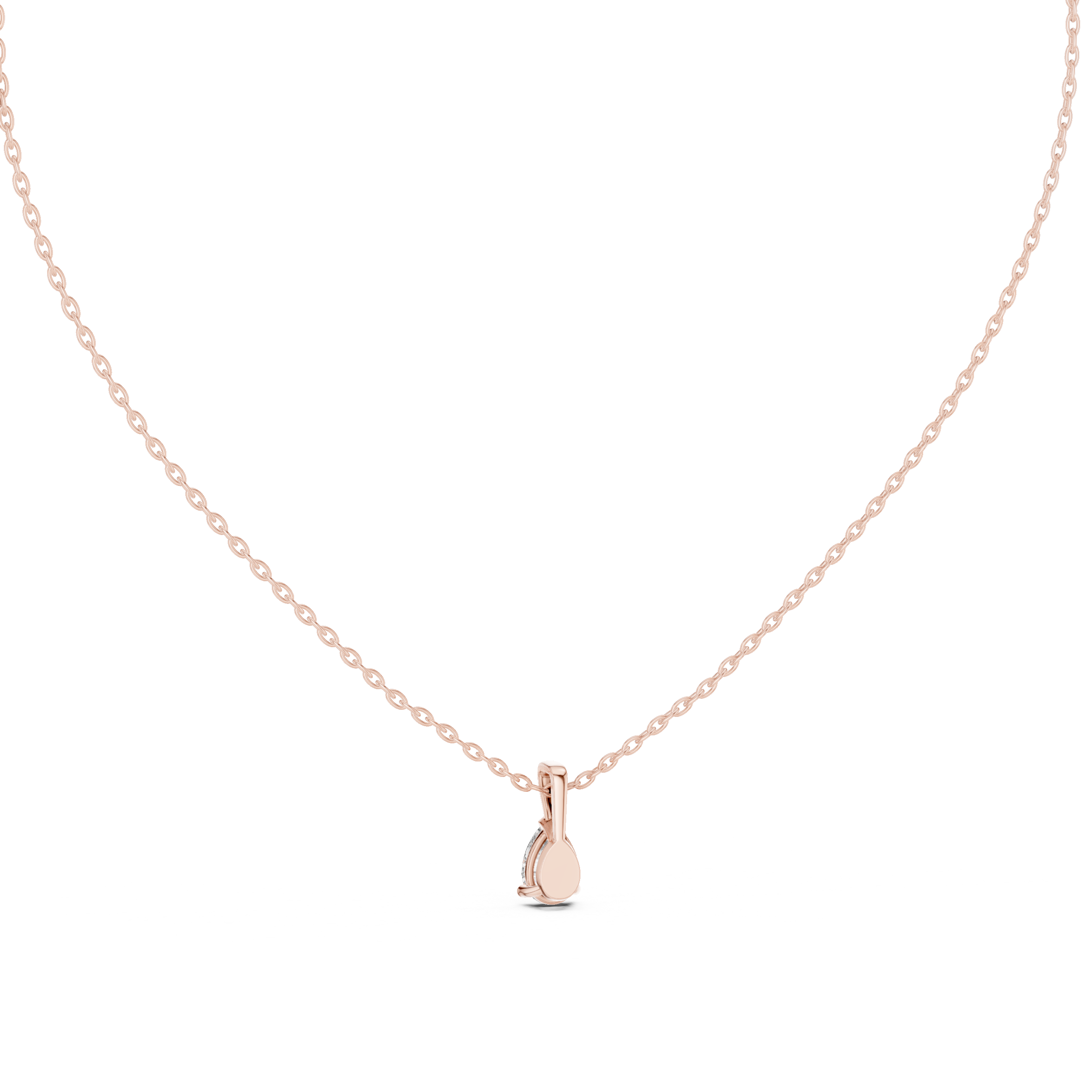 Gold 1Ct Solitaire Pear Lab Grown Diamond Beco Pendant