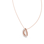 Gold 1Ct Channel Halo Pear Lab Grown Diamond Klyza Pendant